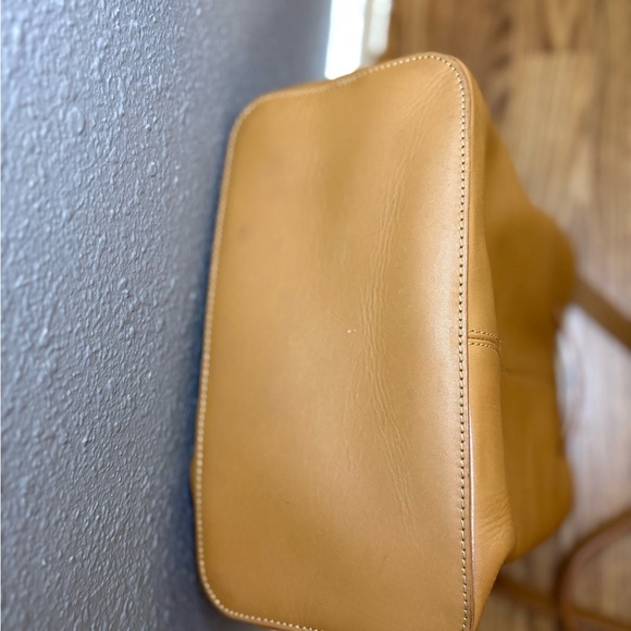 - [ ] Poetry Tan Leather Bucket Bag with Tassels - Picture 7 of 10